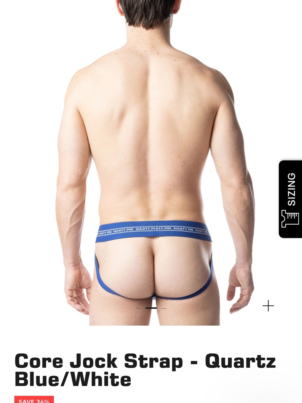 NWT Nasty Pig Blue Boxer cote jockwith White Logo Waistband - Picture 4 of 4